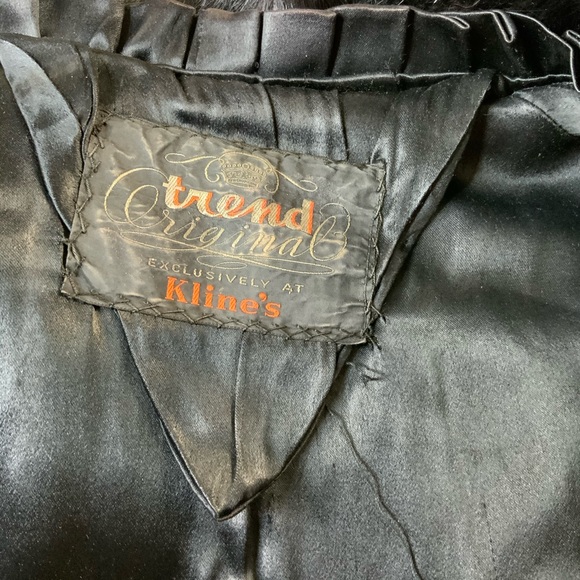 Fur Coat Faux Black Womens 44" Bust #EL26 - Picture 5 of 5